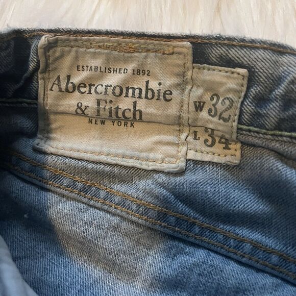 Abercrombie & Fitch Kilburn Low Rise Bootcut Jeans 32 x 34 Light Wash Distressed - Picture 11 of 13